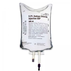 BAXTER Sodium Chloride 0.9% IV Infusion 500ml Viaflex Bag AHB1323