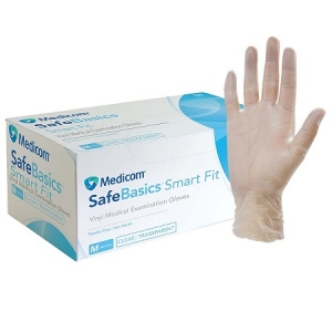 Medicom SafeBasics Smart Fit Medical Vinyl PF Medium (200) Clear