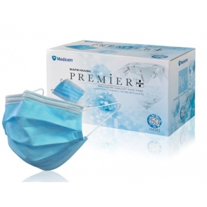 Medicom SafeMask Premier Plus Ear Loop Mask BLUE (50) Level 2