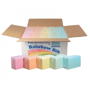 Medicom RAINBOW Dry Back Dental Bibs (100ea x 5 Colors)