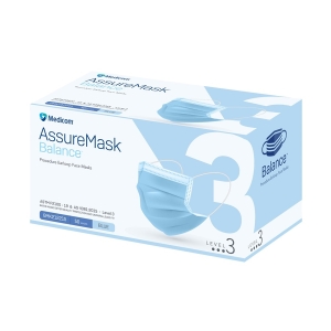 Medicom Assure Mask Balance Level 3 Earloop Mask (50) Blue