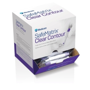 Medicom SafeMatrix Contour Band 6.0mm Wide Clear (50/pcs) Purple 30066
