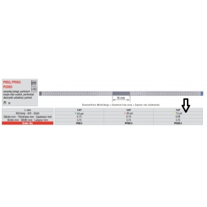 Edenta PCDS3 Diamond Perforated & Serrated Strip X-Fine Yellow 15µ (10/pcs) 3.75x147mm