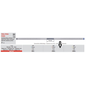 Edenta PFDS3 Diamond Perforated & Serrated Strip Fine Red 30µ (10/pcs) 3.75x147mm