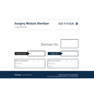 Getinge Meditrax Surgery Module Sterilizer Log Book 6006303007