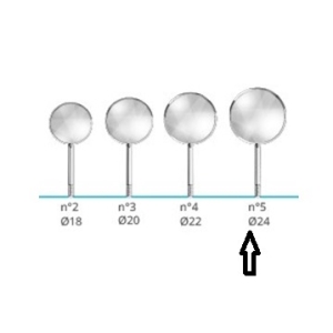 Acteon Pure Reflect Front Surface #5 Mirror Heads 24mm (12/pcs)