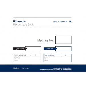 Getinge Meditrax Ultrasonic Record Log Book 6034322224