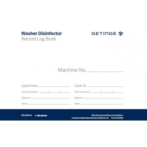 Getinge Meditrax Washer Disinfector Record Log Book 6034322223