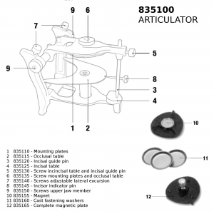 CORICAMA Articulator Mounting Plate NLA