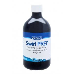 Dentalife Swirl Prep Mint 1% Hydrogen Peroxide Rinse 500ml
