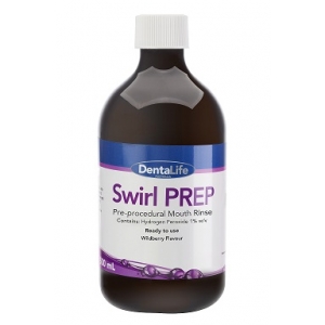 Dentalife Swirl Prep Wildberry 1% Hydrogen Peroxide Rinse 500ml