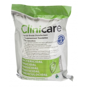 Clinicare Hospital Grade Disinfectant Wipe Refill (220) 15.2x23.2cm