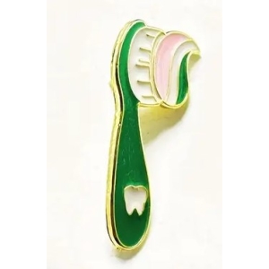 CUTE Brush with Paste Enamel Badge Brooch