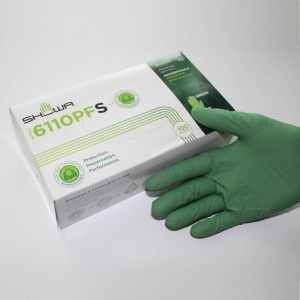 SHOWA Nitrile Biodegradable Gloves X-Large (100) Green - While Stocks Last