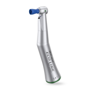 MK-DENT Eco Line Fibre-Optic Contra-Angle Handpiece 5.4:1 Reduction Snap/Screw-In Green Band