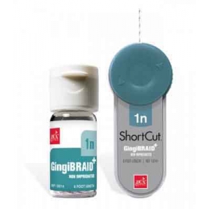 GingiBRAID Shortcut 1n - Small Non-Impregnated White/Purple Retraction Cord 183cm