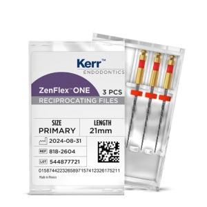 Kerr ZenFlex ONE #25 .06/21mm NiTi File (3/pcs) Primary-Red