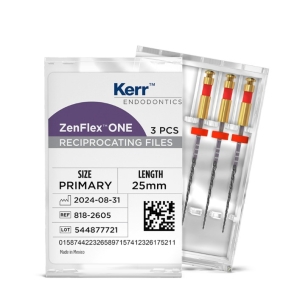 Kerr ZenFlex ONE #25 .06/25mm NiTi File (3/pcs) Primary-Red