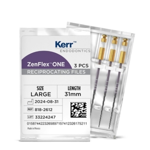 Kerr ZenFlex ONE #45 .06/31mm NiTi File (3/pcs) Large-White
