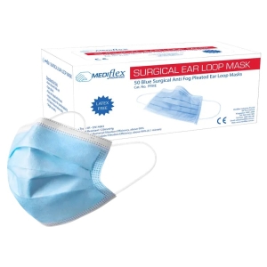 MediFlex Mask Earloop Level 2 Anti Fog (50/pcs) Blue