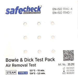 Medster SafeCheck Bowie & Dick Test Pack (10/pcs) 20.210