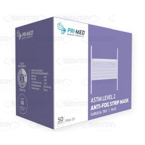 Pri-Med Tie-On Surgical Mask Anti Fog Level 2 (50) Blue