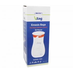 SENTRY VBag Emesis (Vomit) Infection Control Bags (50/pcs) VB002 Red Ring