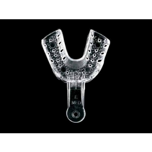 UNIDENT Medium Lower Clear Impression Trays (12) Autoclavable