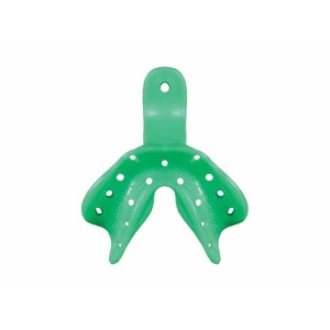 UNIDENT Medium Lower Edentulous Impression Trays (12) Green