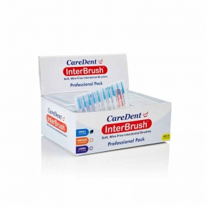 Caredent Interbrush Small Blue Professional Pack (36x10)
