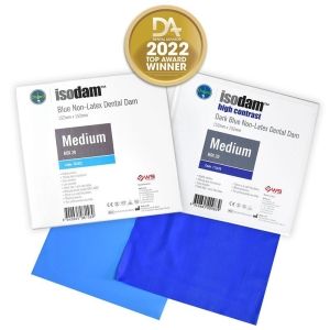 Ongard Isodam Non-Latex MEDIUM Dark Blue Dental Dam (80/pcs) 150x150mm - Temporarily Unavailable